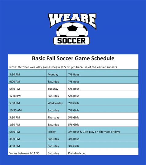 gxr soccer schedule